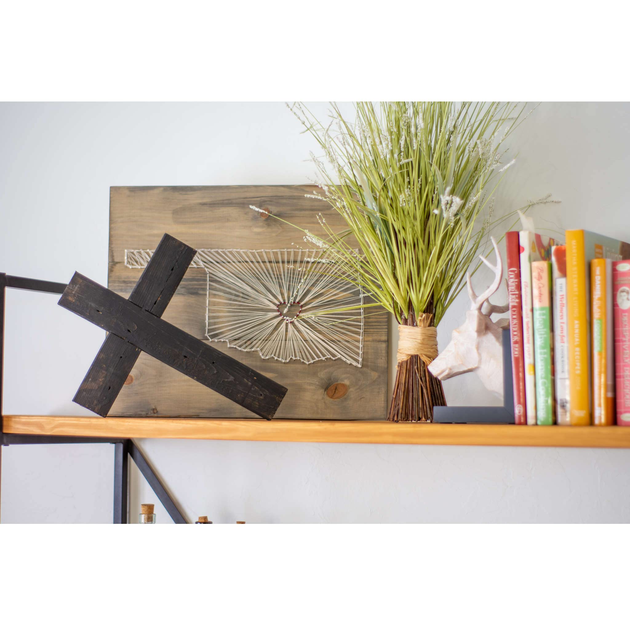 BarnwoodUSA Decorative Cross, Rustic Christian Home Decor, Recycled Wood (Smoky Black) - Image 3