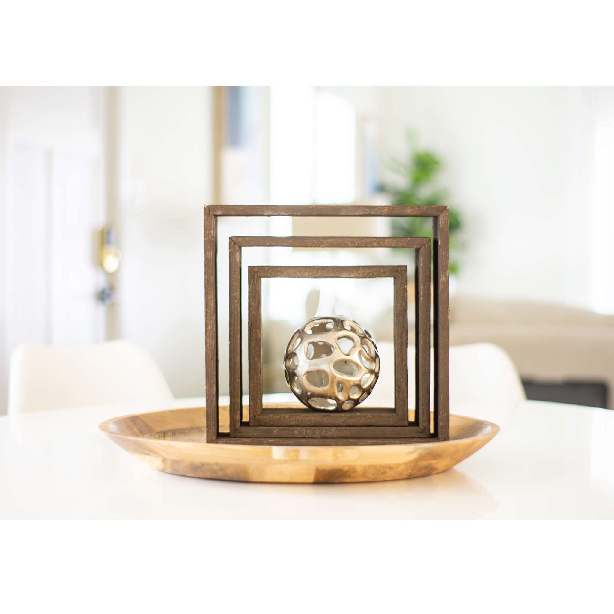 BARNWOODUSA Espresso Rustic Shelves, Square Floating Wood Shadowbox, Home Decor, Set of 3 - Image 9