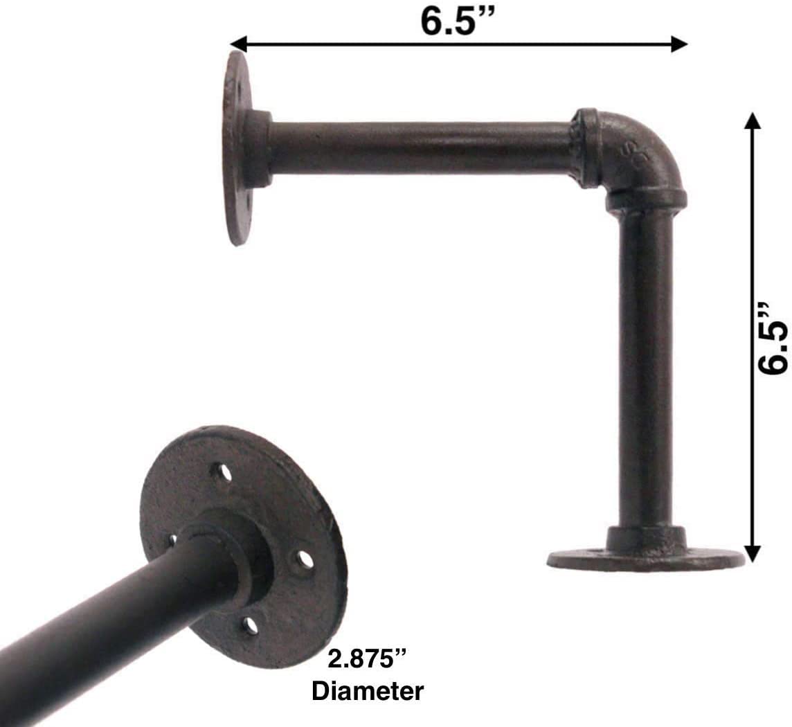 BARNWOODUSA Industrial Flat Cast Iron Shelf Bracket Wall Mounted Bracket for Rustic Style Floating Shelf Hanging Wall Hardware Antique Brown 6 1/2" L Set of 12 - Image 6