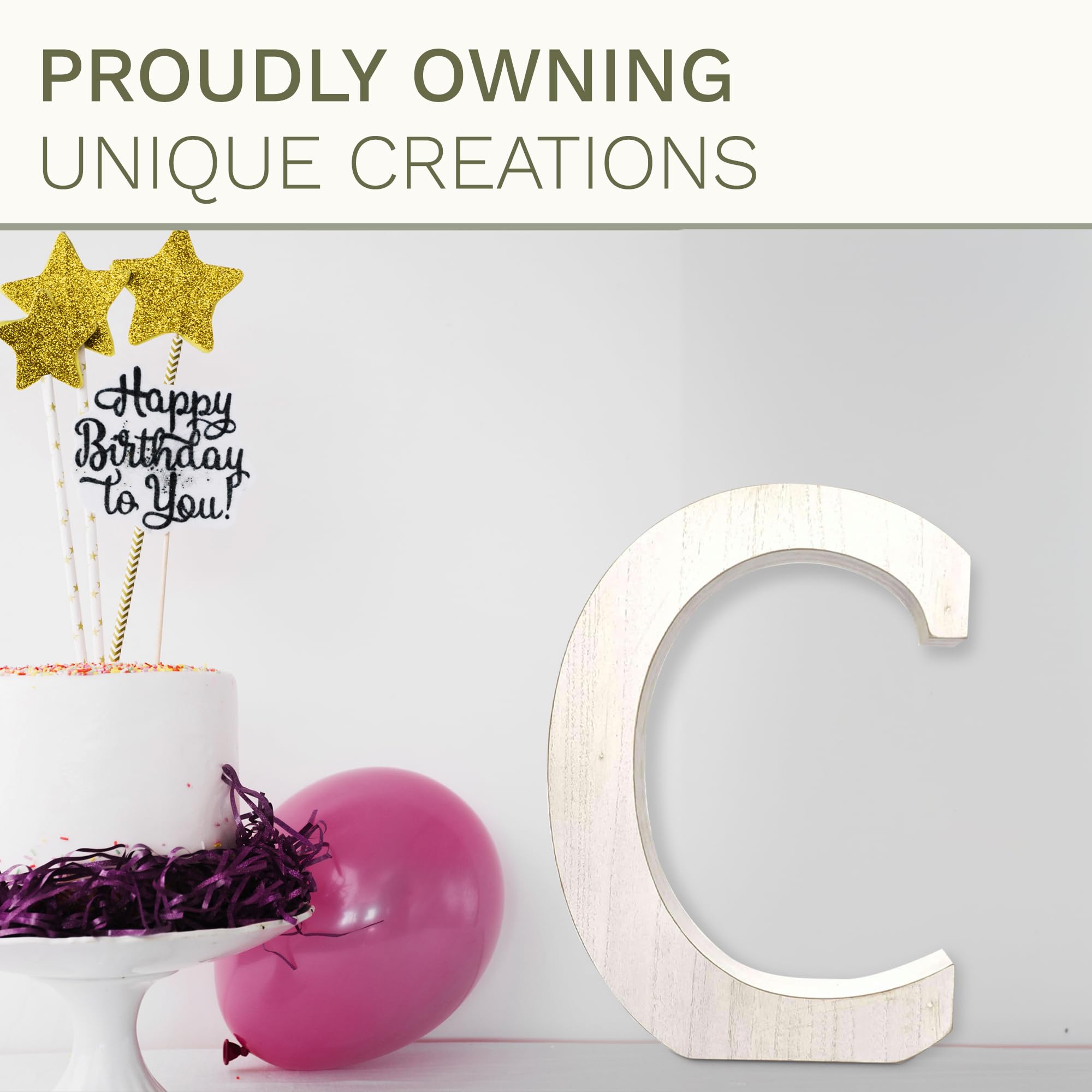 BarnwoodUSA LLC Rustic Large Alphabet Letters - Standing Wooden Monogram for Mantel & Fireplace Decor - Decorative White Wash Wall Letter Blocks - (C - 15.75") - Image 7