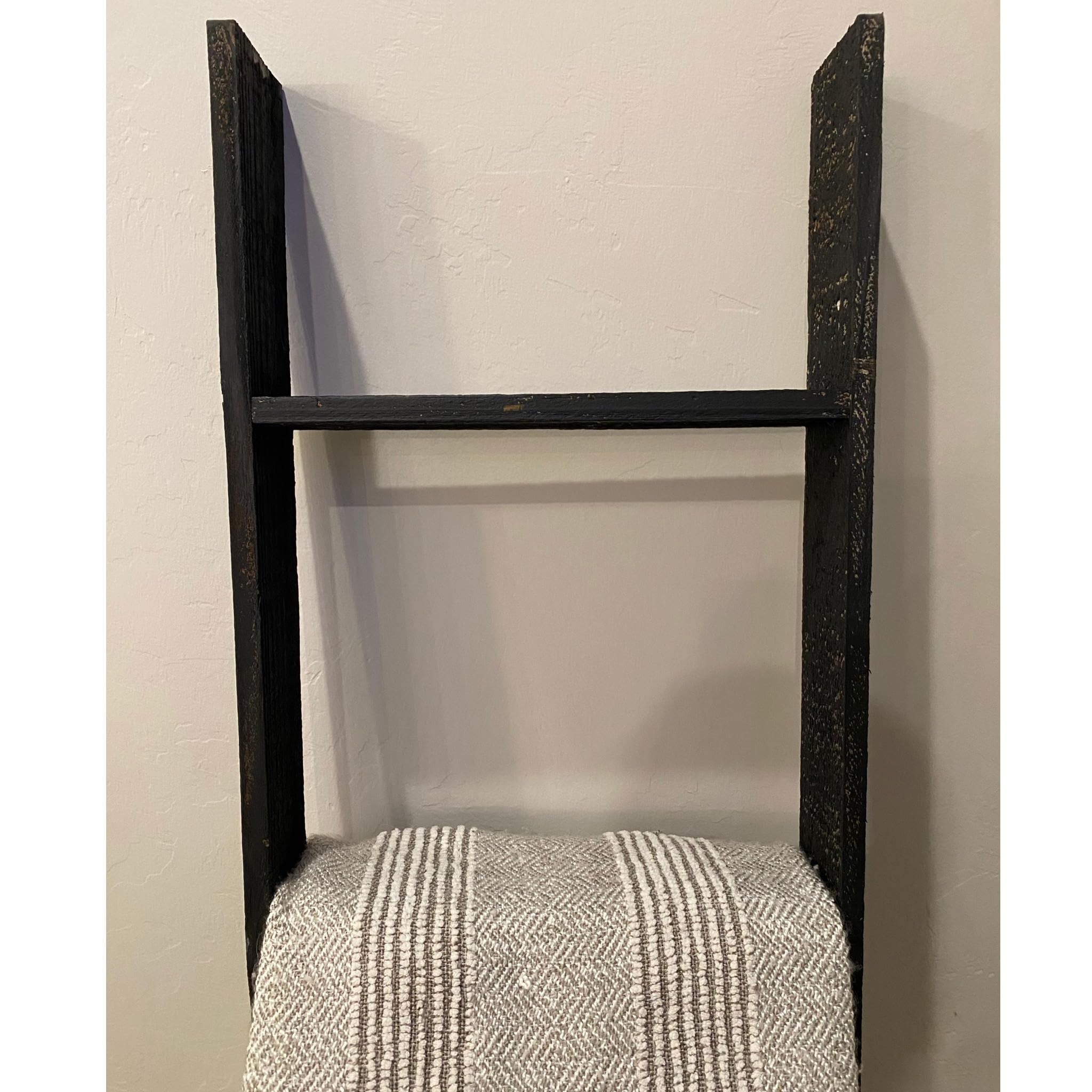 BarnwoodUSA Reclaimed Wood Bookcase Ladder (5 Foot, Black) - Image 5