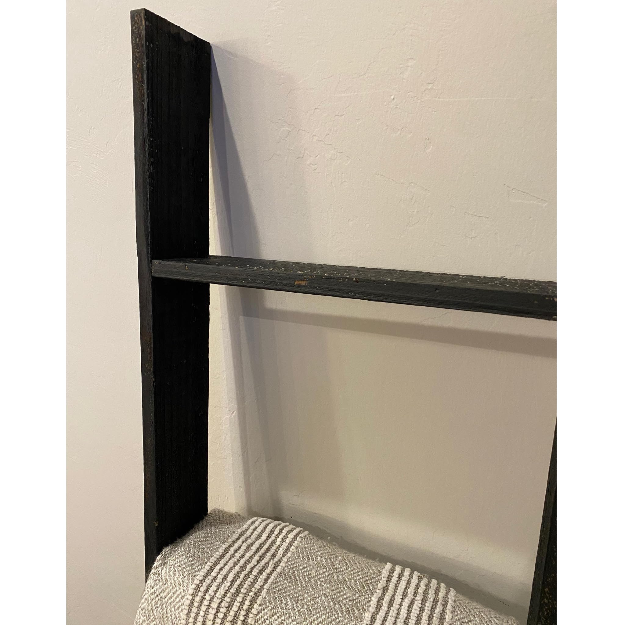 BarnwoodUSA Reclaimed Wood Bookcase Ladder (5 Foot, Black) - Image 6