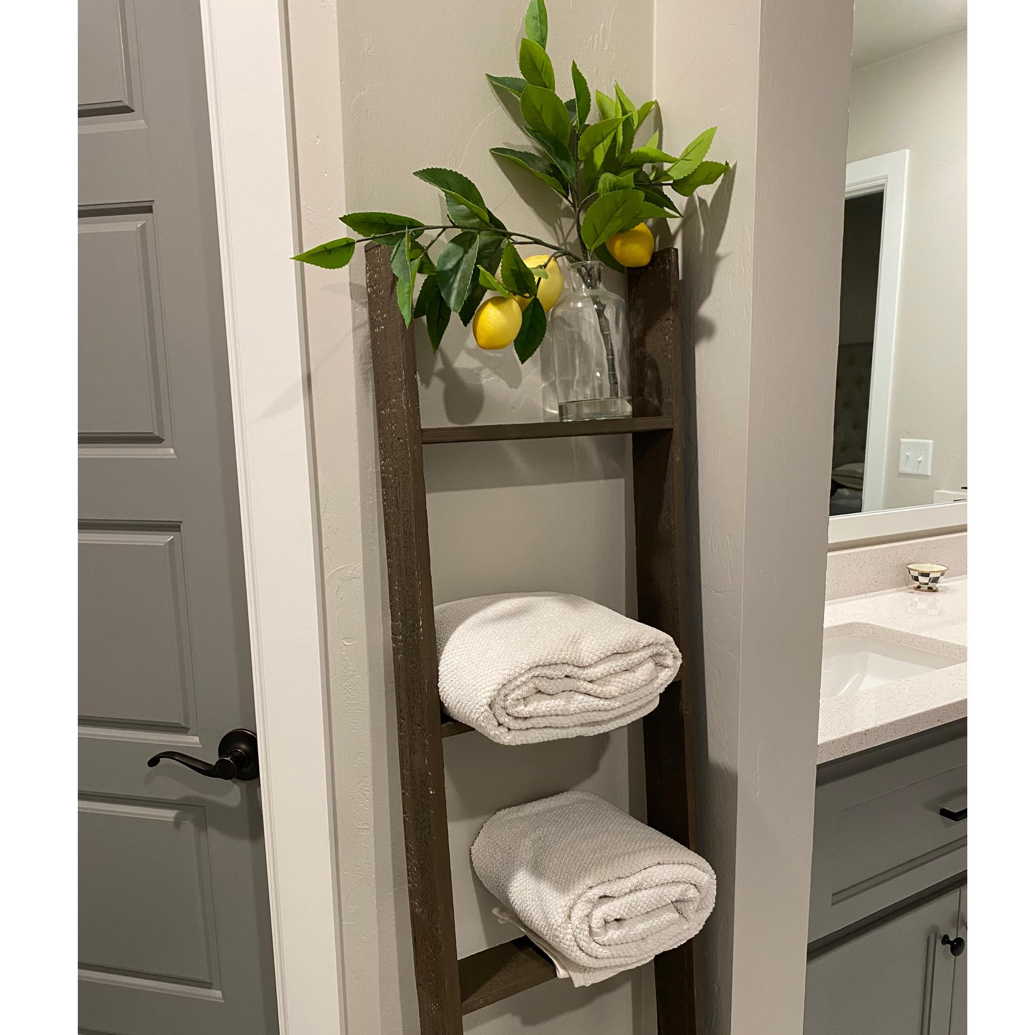 BarnwoodUSA Reclaimed Wood Bookcase Ladder (5 Foot, Brown) - Image 8