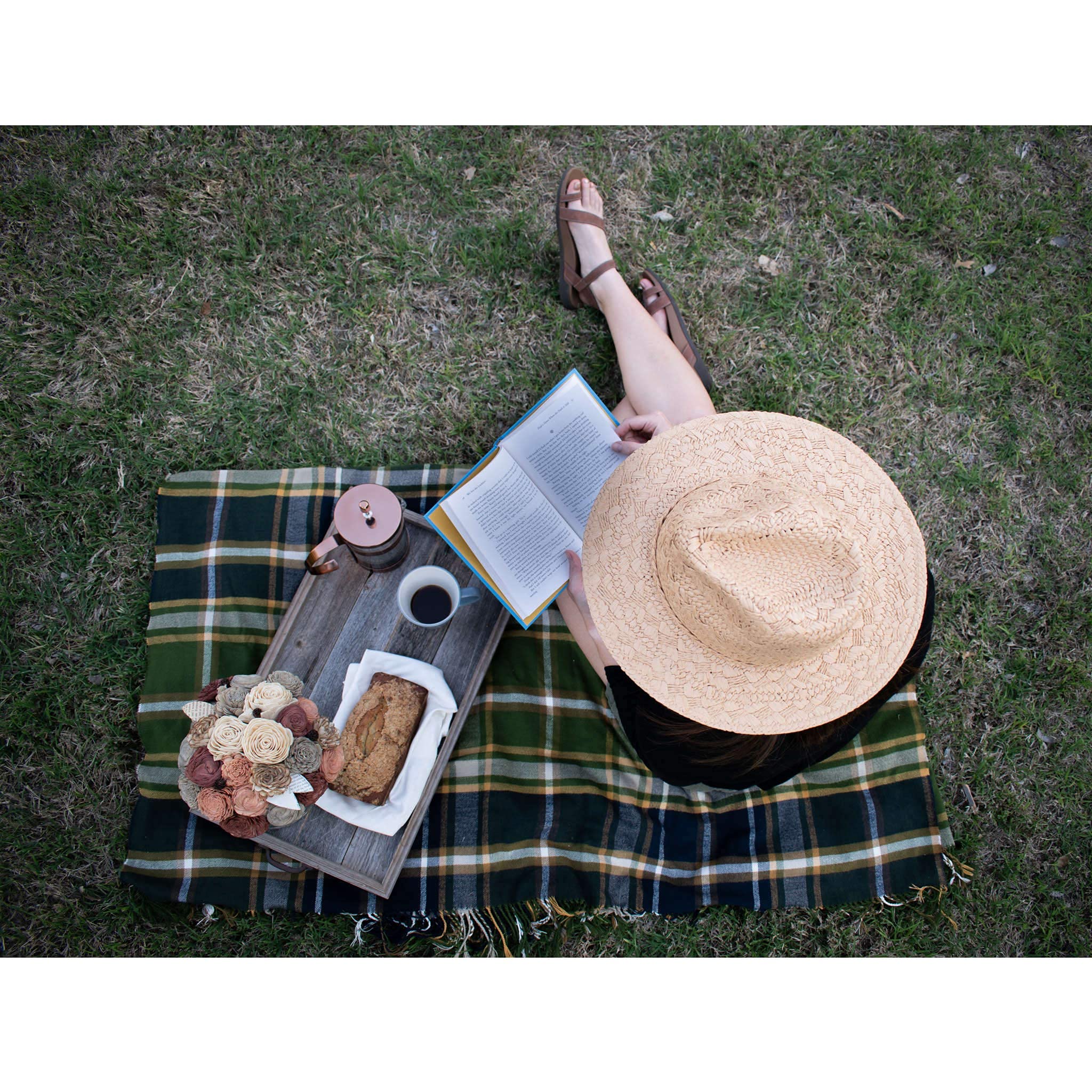 BARNWOODUSA Reclaimed Wood Decorative Tray Farmhouse Décor Recycled Wood Planks Rustic Breakfast Platter - Image 6