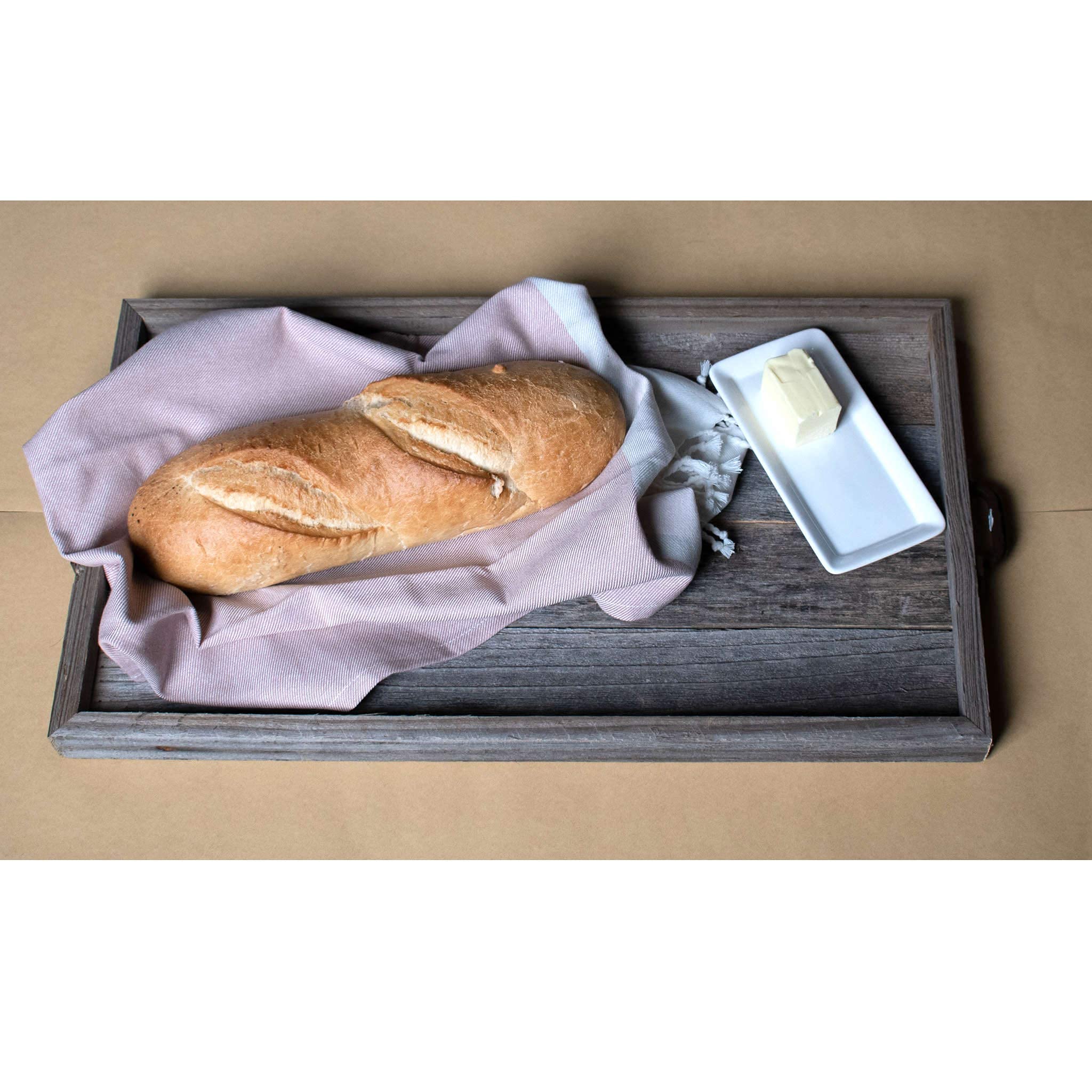 BARNWOODUSA Reclaimed Wood Decorative Tray Farmhouse Décor Recycled Wood Planks Rustic Breakfast Platter - Image 8