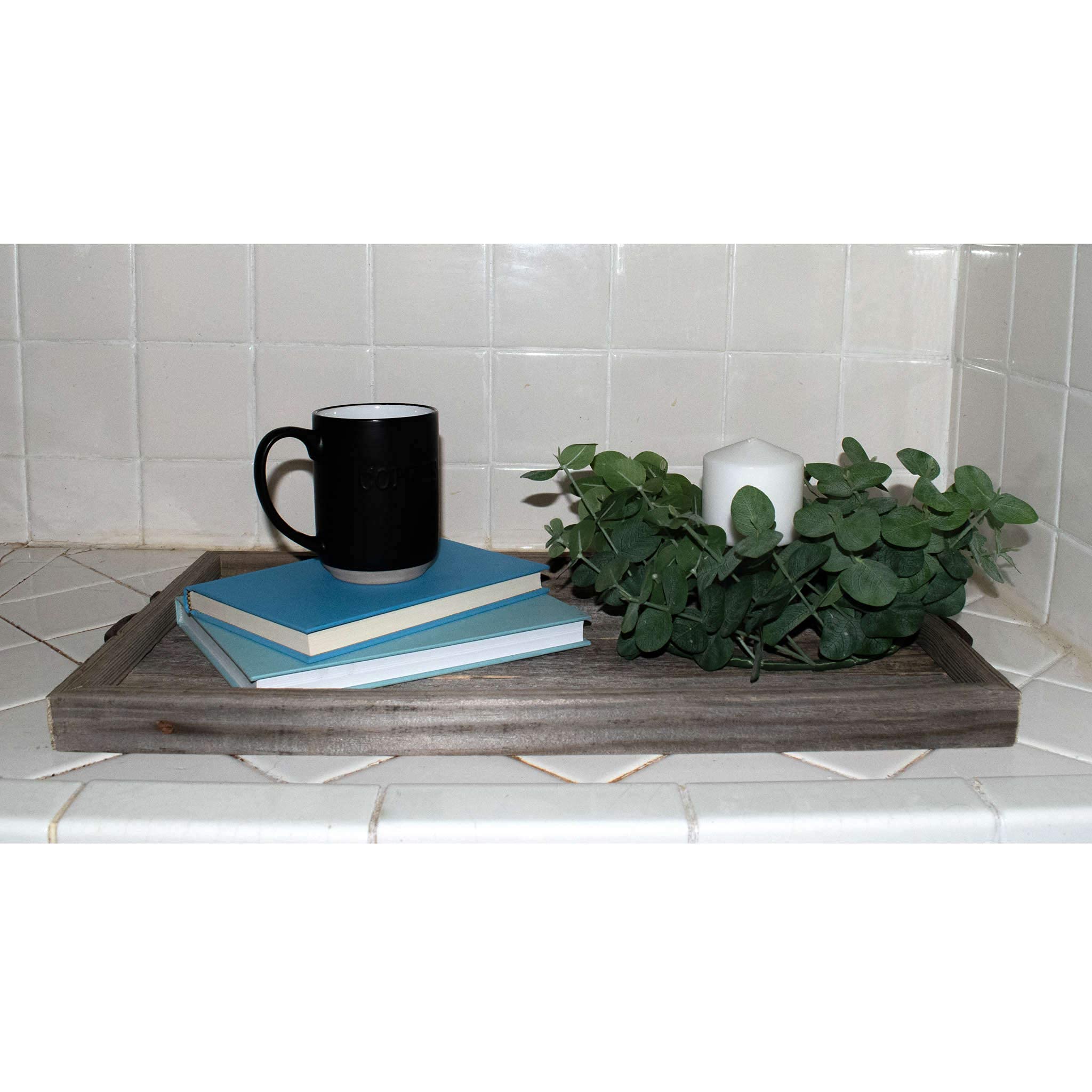 BARNWOODUSA Reclaimed Wood Decorative Tray Farmhouse Décor Recycled Wood Planks Rustic Breakfast Platter - Image 9