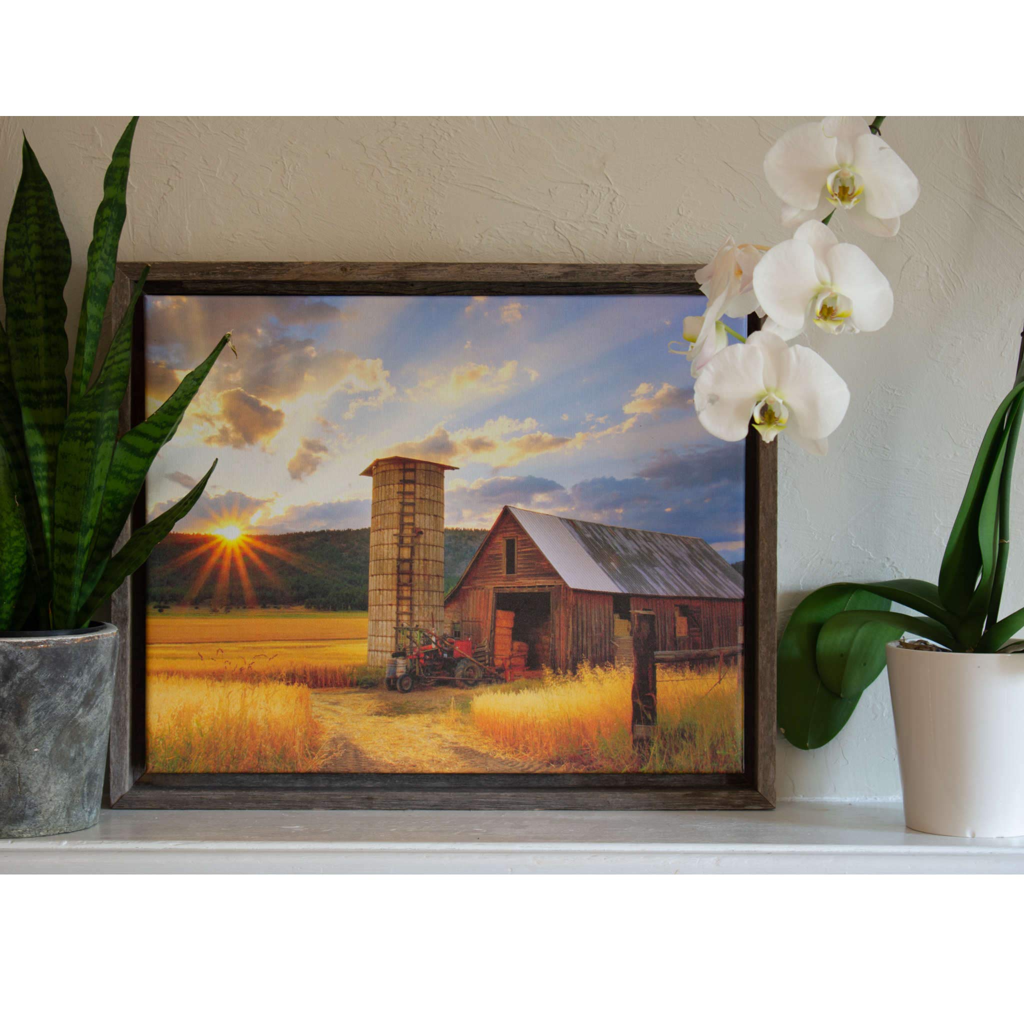 BarnwoodUSA | Rustic Barnwood Canvas Frame | For Oil Paintings & Wall Art | Natural Weathered Gray | 8" x 10" - Image 3