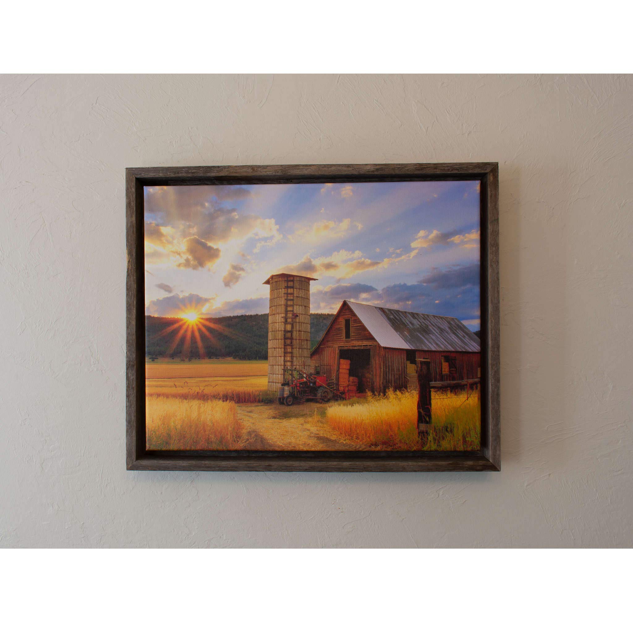 BarnwoodUSA | Rustic Barnwood Canvas Frame | For Oil Paintings & Wall Art | Natural Weathered Gray | 8" x 10" - Image 6