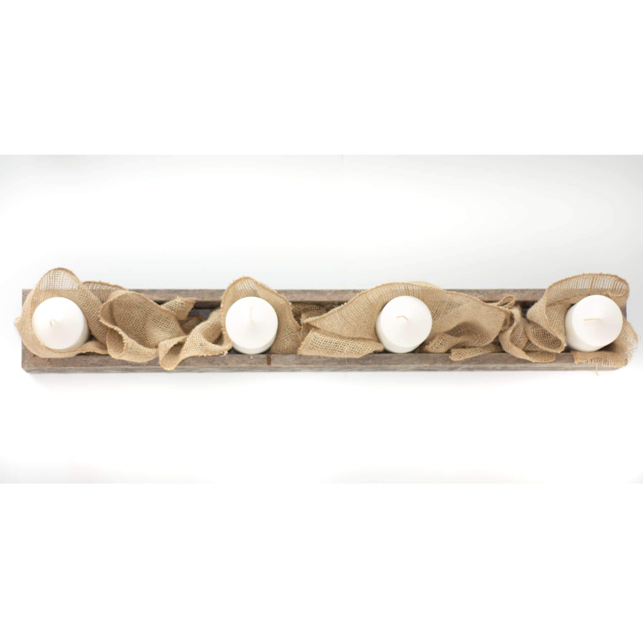 BARNWOODUSA Rustic Centerpiece Barnwood Box Dining Room Table Decorations for Home Décor Coffe Table Décor Planter Box Fireplace Mantel Farmhouse Ornament 35.5" L - Image 7