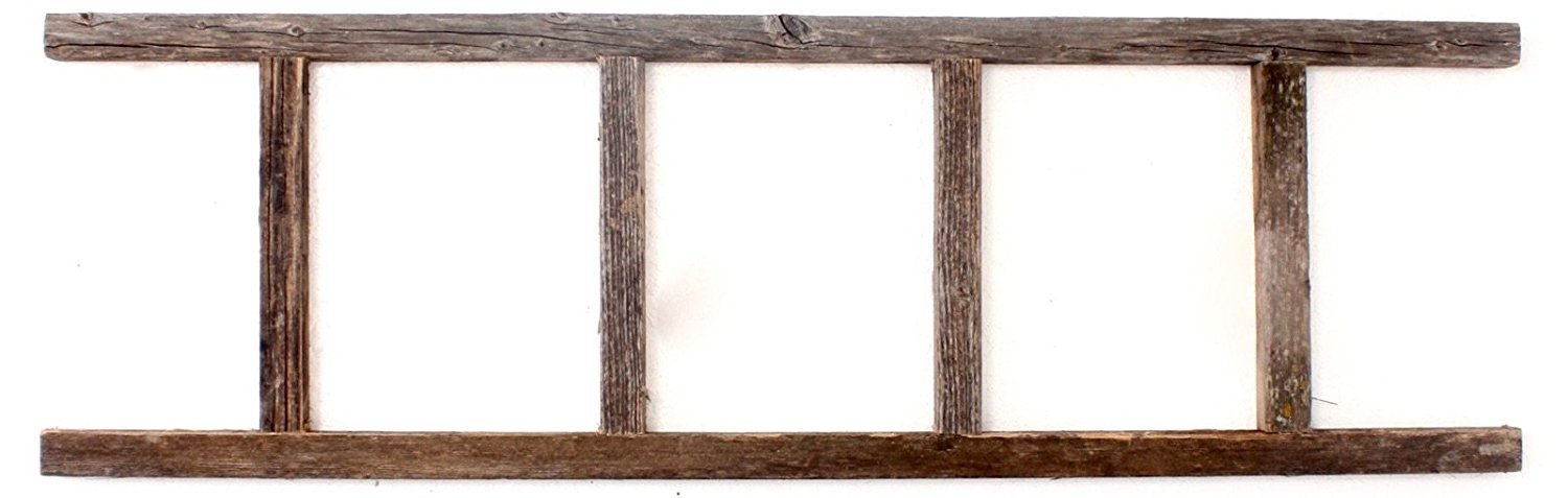 BARNWOODUSA Rustic Decorative Ladder - 100% Upcycled Wood (48" x 12" x 1.5", Weathered Gray) - Image 3