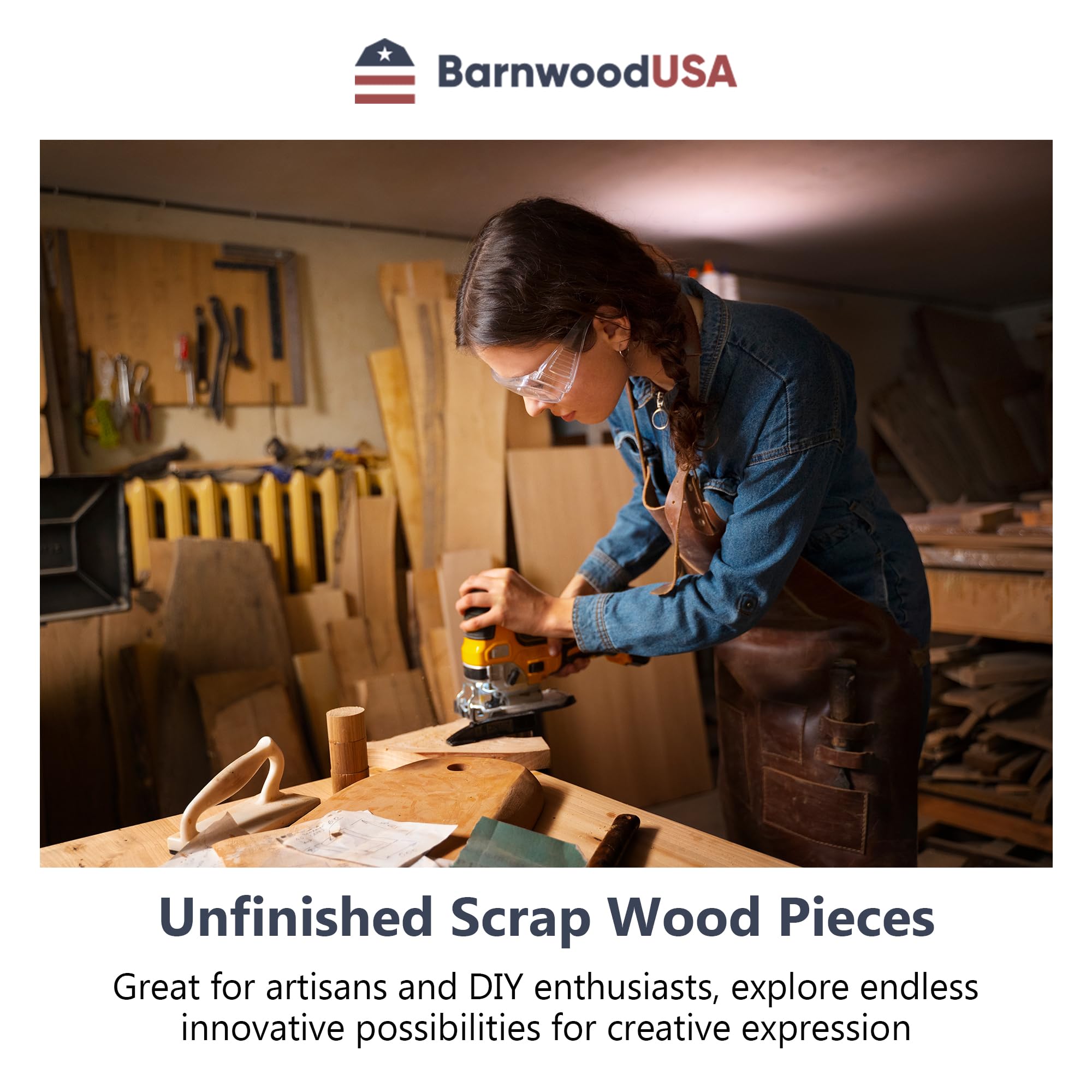 Scrap Wooden Stick Bundle (12” x 0.25”) – Reclaimed Wood Craft Sticks for DIY Ornaments, Home, or School Projects – 1 lb Thin Wooden Slats for Crafts - Image 3