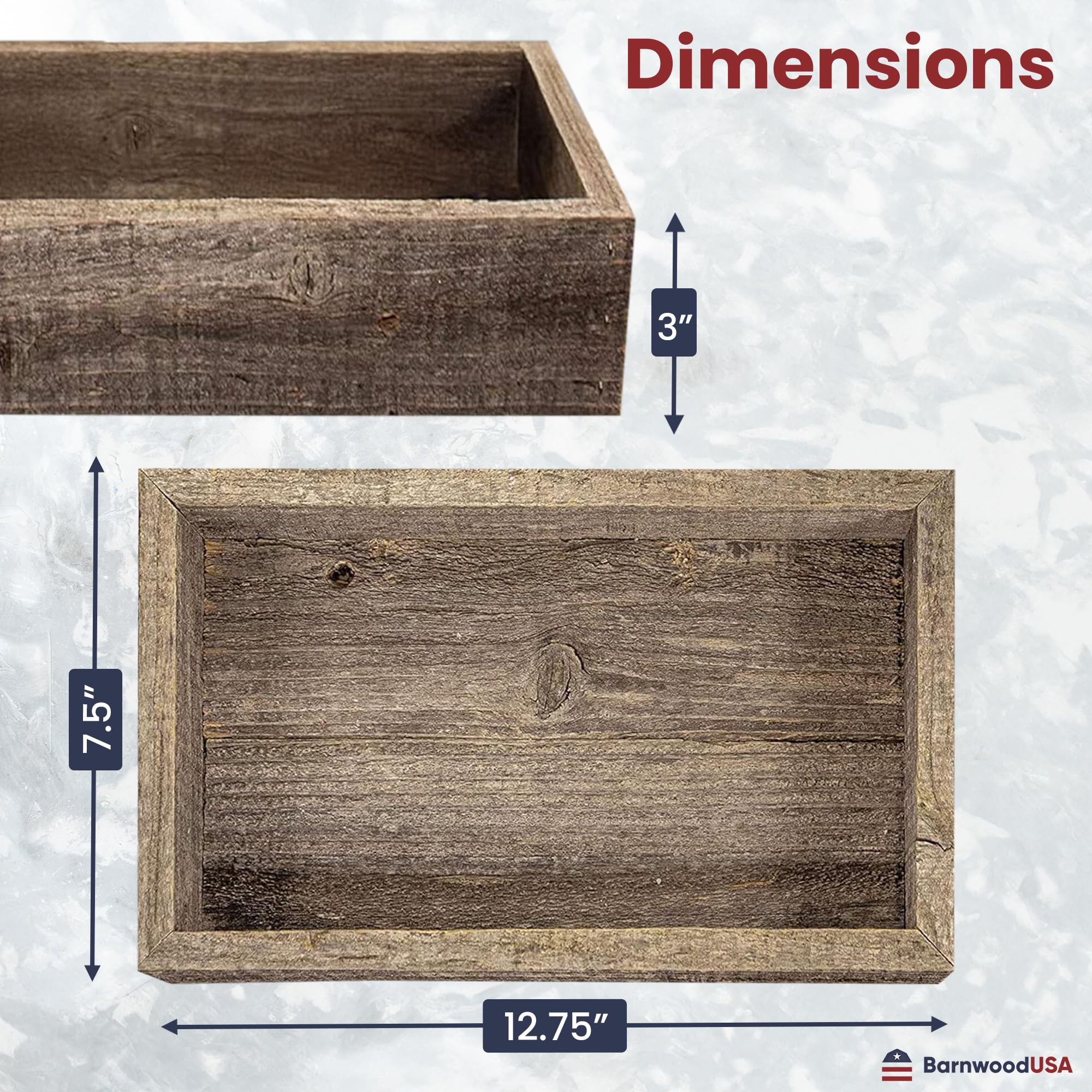 Small Wooden Planter Box – Rustic 1-Pack Wood Window Planter Box Set for Centerpieces & Storage – Durable Wooden Boxes for Decor - Perfect Toilet Basket for Bathroom Organizer - Image 3