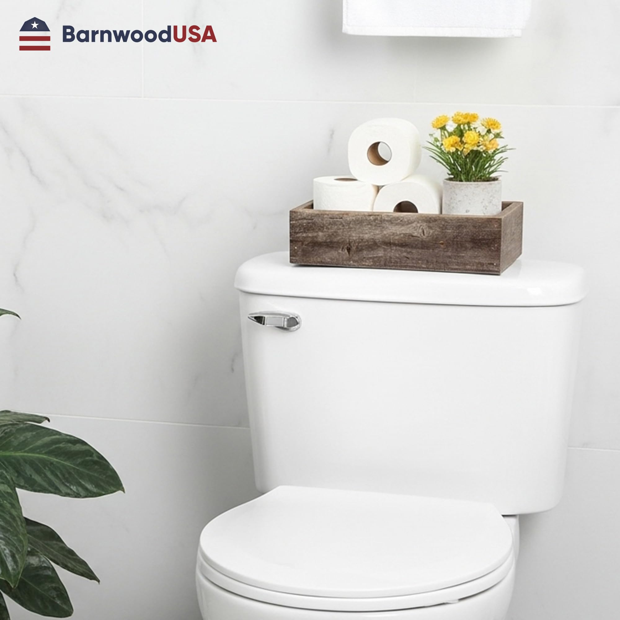 Small Wooden Planter Box – Rustic 1-Pack Wood Window Planter Box Set for Centerpieces & Storage – Durable Wooden Boxes for Decor - Perfect Toilet Basket for Bathroom Organizer - Image 8